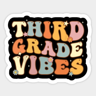 Back To School Third Grade Student Teacher Sticker